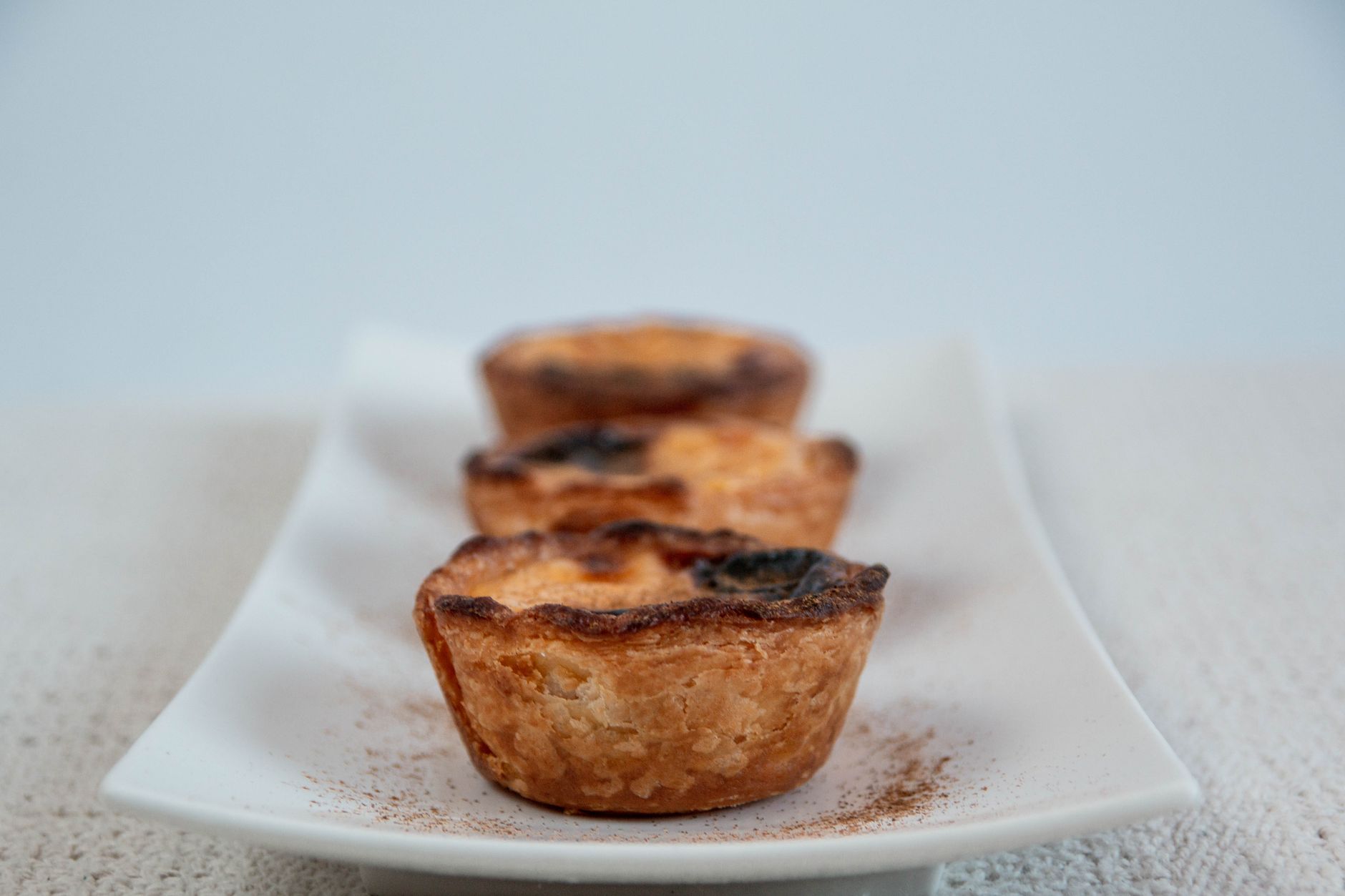 Pastel de Nata Portuguese Pastry local dish at Manteigaria Lisbon